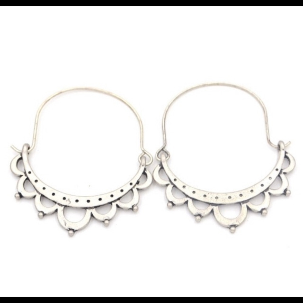 BOHO Silver Plated Brass Earrings